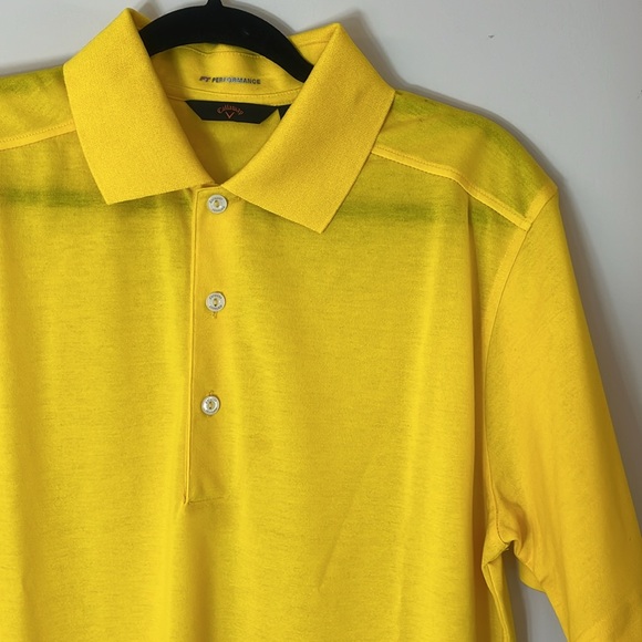 Callaway Other - Callaway Yellow Performance Golf Shirt Size Medium